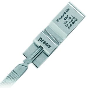 Veitsenterien poistoinstrumentti, terästä