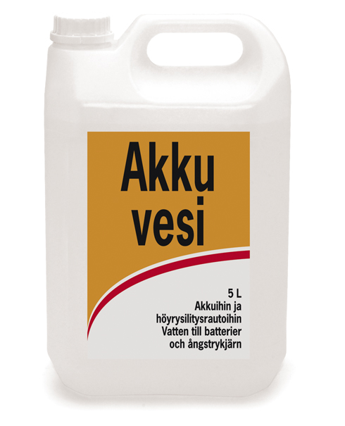 Akkuvesi 5 L, ionipuhdistettu vesi