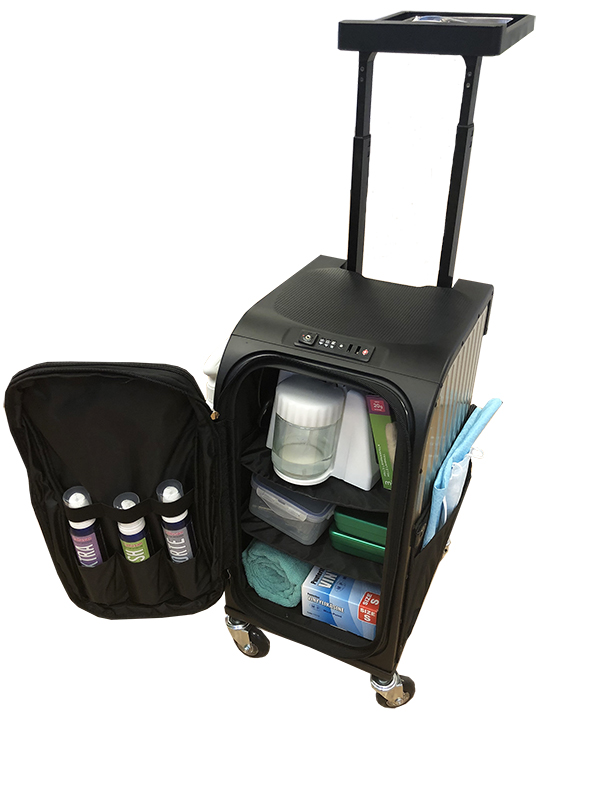 Kotikäyntilaukku pyörillä, titaani - Image 3