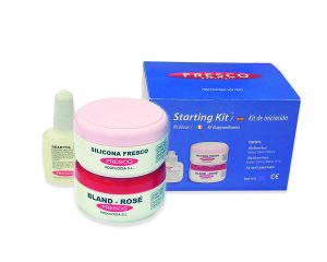 Bland Rose silikonimassa 100 g + Fresco silikoniperusmassa 100 g