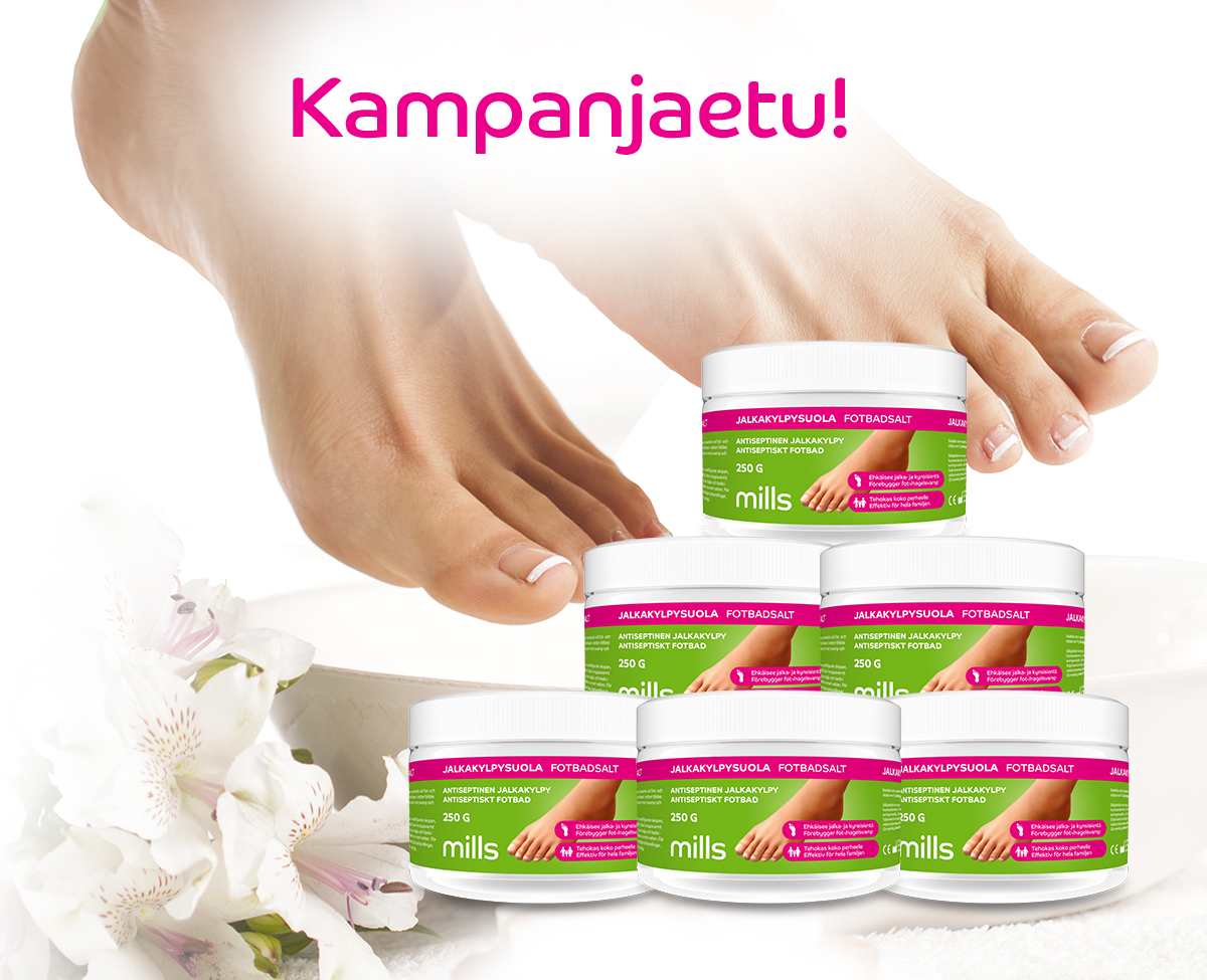 Mills Jalkakylpysuola 250 g x 6 kpl