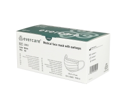 Evercare kirurginen kasvosuoja kumilenkillä, 3 krs., type IIR, 50 kpl