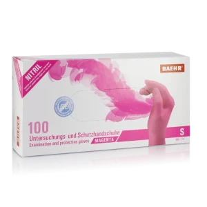 Baehr Nitriilikäsine S, magenta, 100 kpl